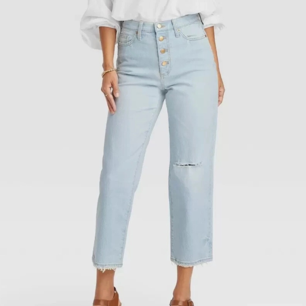 High-Rise Vintage Straight Jeans